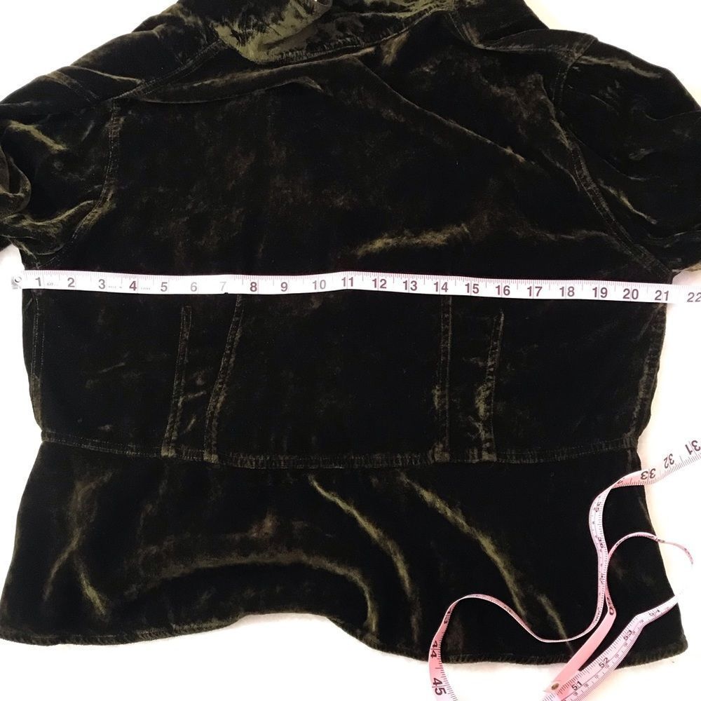 Cut Loose Velvet Blazer in Deep Olive - Picture 9 of 11